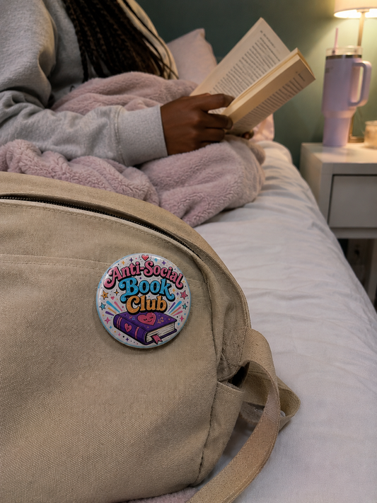 Anti-Social Book Club Button Pin