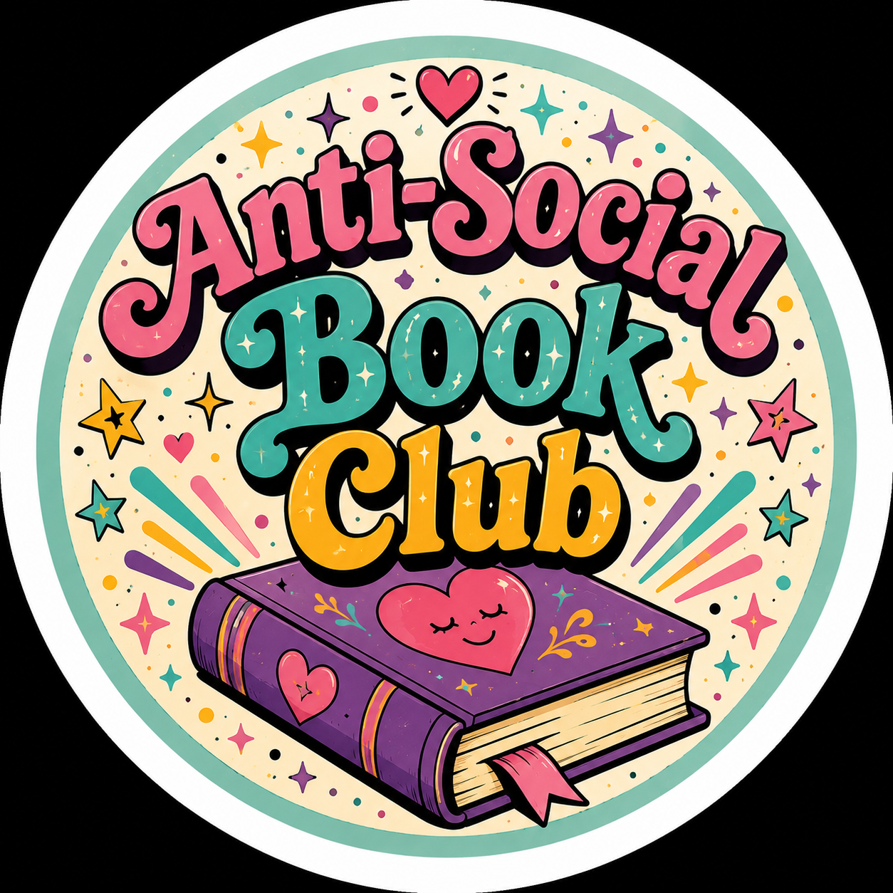 Anti-Social Book Club Button Pin