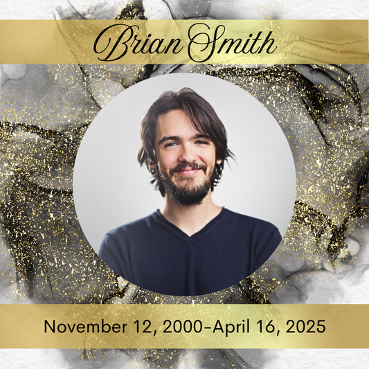 Custom Golden Memorial Magnet