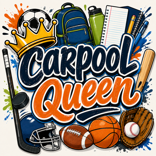 Carpool Queen- Blue