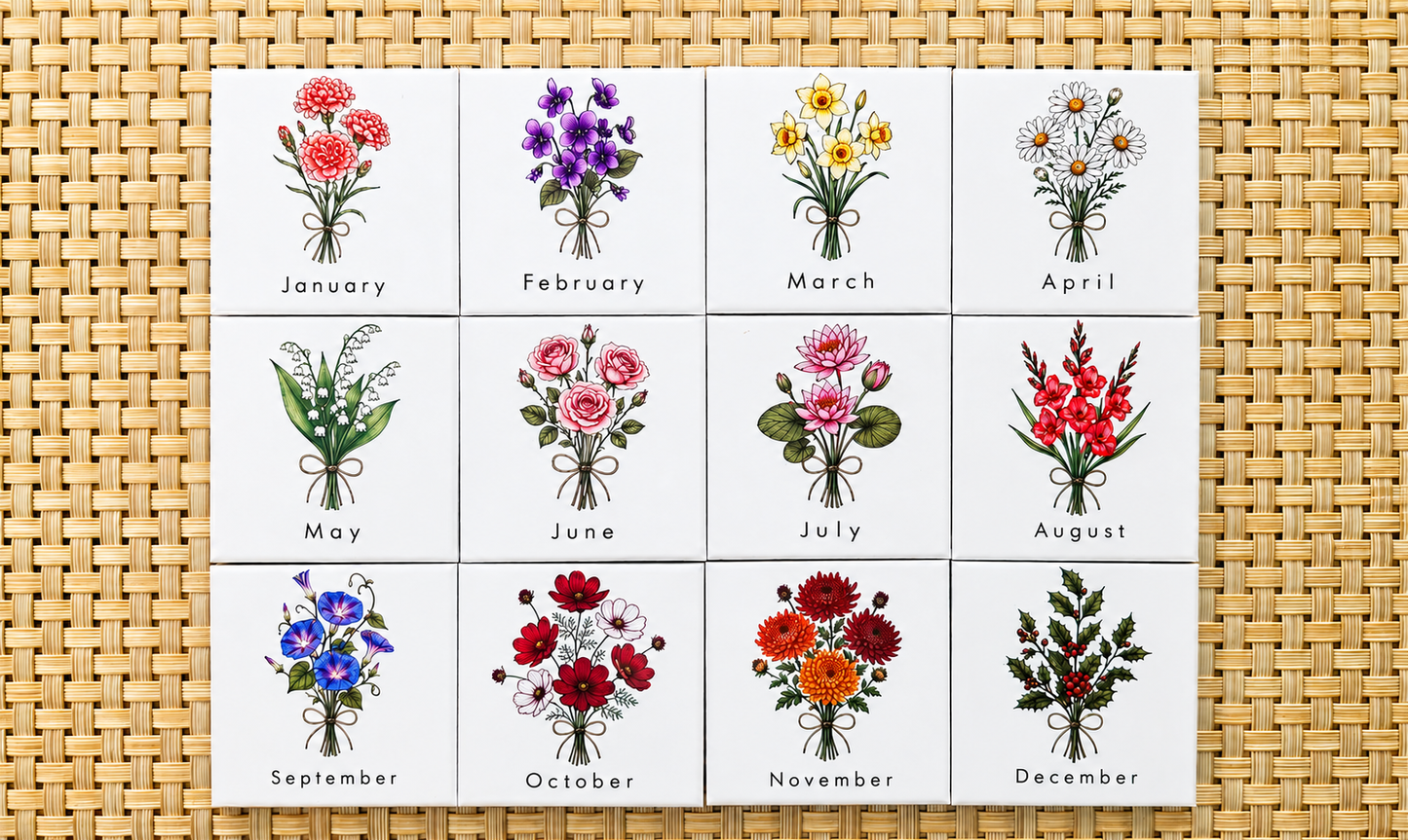 Birth Month Flower Magnets