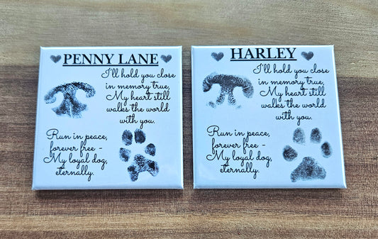Custom Dog Nose & Pawprint Magnet