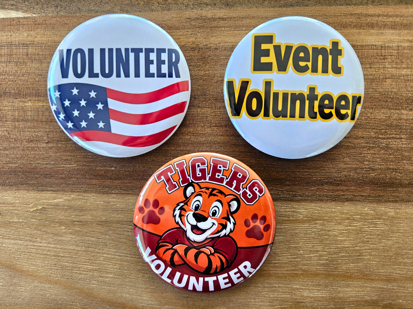 Custom Volunteer Button Pins